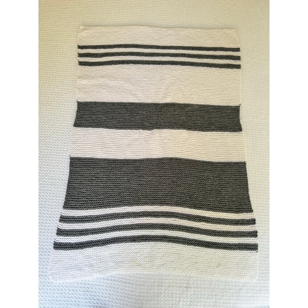 Gray and White Nautical Afghan